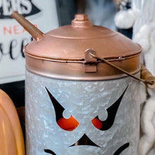 Load image into Gallery viewer, Jack-O'-Lantern Oil Can Luminary