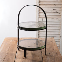 Load image into Gallery viewer, Two-Tier Blocked Glass Tray