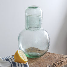 Load image into Gallery viewer, Recycled Glass Bedside Carafe Set