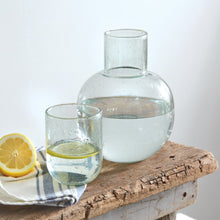 Load image into Gallery viewer, Recycled Glass Bedside Carafe Set