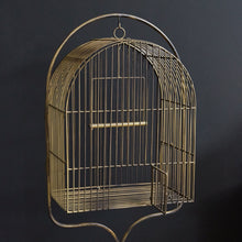 Load image into Gallery viewer, Antique Brass Birdcage with Stand