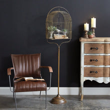 Load image into Gallery viewer, Antique Brass Birdcage with Stand