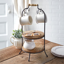 Load image into Gallery viewer, Two-Tiered Mug Rack Serving Stand
