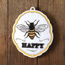 Load image into Gallery viewer, Bee Happy Wall Plaque
