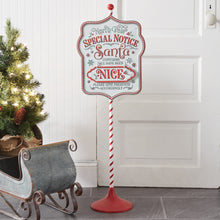 Load image into Gallery viewer, North Pole Naughty or Nice Sign