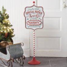 Load image into Gallery viewer, North Pole Naughty or Nice Sign