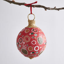 Load image into Gallery viewer, Oversized Christmas Paper Mache Ornament