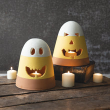 Load image into Gallery viewer, Terra Cotta Candy Corn Luminary Set