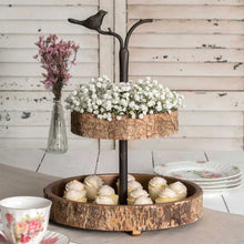 Load image into Gallery viewer, Bird and Birch Two Tiered Tray