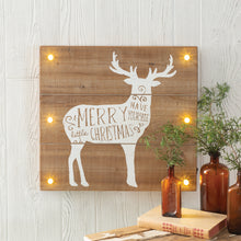 Load image into Gallery viewer, Merry Little Christmas Country Reindeer Sign