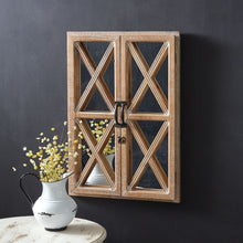 Load image into Gallery viewer, Window Shutter Mirror with Distressed Wood Frame