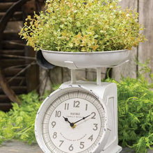 Load image into Gallery viewer, White Decorative Scale Clock