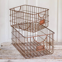 Load image into Gallery viewer, Copper Finish Storage Basket Set