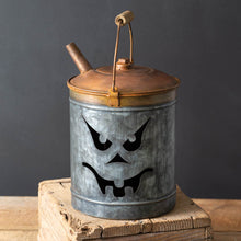 Load image into Gallery viewer, Jack-O'-Lantern Oil Can Luminary