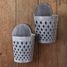 Load image into Gallery viewer, Open Weave Wall Hanging Bucket Set