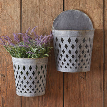 Load image into Gallery viewer, Open Weave Wall Hanging Bucket Set
