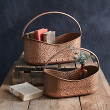 Load image into Gallery viewer, Hammered Copper Baskets