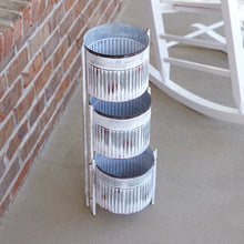 Load image into Gallery viewer, Three-Tier Folding Metal Plant Stand