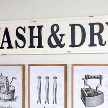 Load image into Gallery viewer, Embossed Metal Wash & Dry Sign
