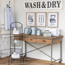 Load image into Gallery viewer, Embossed Metal Wash & Dry Sign