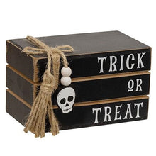 Load image into Gallery viewer, Trick or Treat Mini Wooden Book Stack
