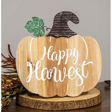 Load image into Gallery viewer, Happy Harvest Engraved Pumpkin Easel