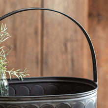 Load image into Gallery viewer, Black Two-Tiered Corrugated Oval Tray