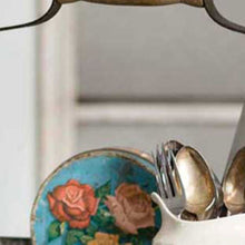 Load image into Gallery viewer, Whitewash Corrugated Two-Tier Tabletop Caddy