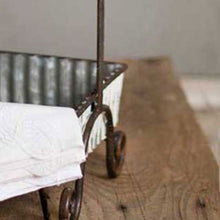 Load image into Gallery viewer, Whitewash Corrugated Two-Tier Tabletop Caddy