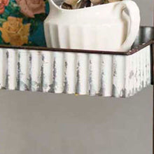 Load image into Gallery viewer, Whitewash Corrugated Two-Tier Tabletop Caddy