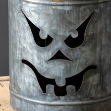 Load image into Gallery viewer, Jack-O'-Lantern Oil Can Luminary