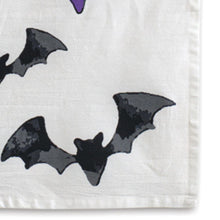 Load image into Gallery viewer, Black and Purple Bats Tea Towel
