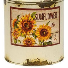 Load image into Gallery viewer, Cream Sunflower Milk Can
