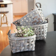 Load image into Gallery viewer, Gray Open Weave Baskets