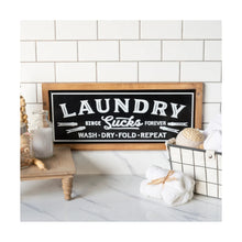 Load image into Gallery viewer, Wood & Metal Laundry Sign