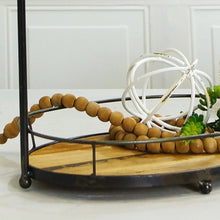Load image into Gallery viewer, Antique Wood & Metal Tray