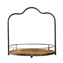 Load image into Gallery viewer, Antique Wood & Metal Tray