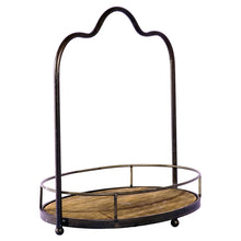 Load image into Gallery viewer, Antique Wood & Metal Tray