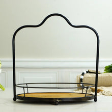 Load image into Gallery viewer, Antique Wood & Metal Tray