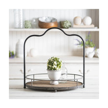 Load image into Gallery viewer, Antique Wood & Metal Tray