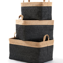 Load image into Gallery viewer, Lined Woven Basket Set