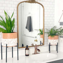 Load image into Gallery viewer, Floral Embossed Plant Stand Set