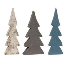 Load image into Gallery viewer, Snowy Wooden Tree Set