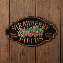 Load image into Gallery viewer, Strawberry Fields Metal Sign