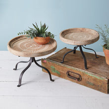 Load image into Gallery viewer, Carved Wooden Dessert Stands
