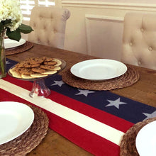 Load image into Gallery viewer, Red White & Blue Table Runner