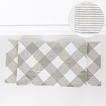 Load image into Gallery viewer, Double Sided Check & Stripe Table Runner