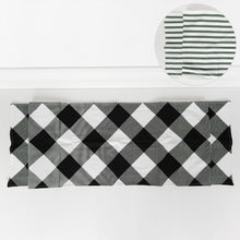 Load image into Gallery viewer, Double Sided Check & Stripe Table Runner