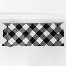Load image into Gallery viewer, Double Sided Check & Stripe Table Runner