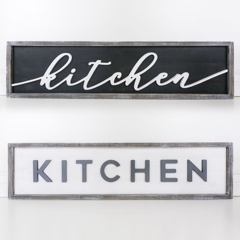 Double Sided Kitchen Sign